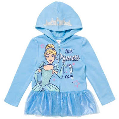Disney Princess Moana Cindrella Ariel Belle Zip Up Hoodie Infant - Image 10
