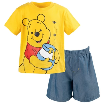 Disney Winnie The Pooh Baby Graphic T-Shirt And Shorts Outfit Set Infant - Image 7