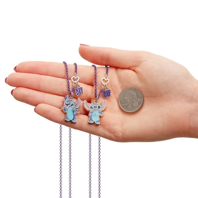 Disney Girls Lilo & Stitch Best Friends Necklace Set Of 2 With BFF Charm, 18" - Image 5