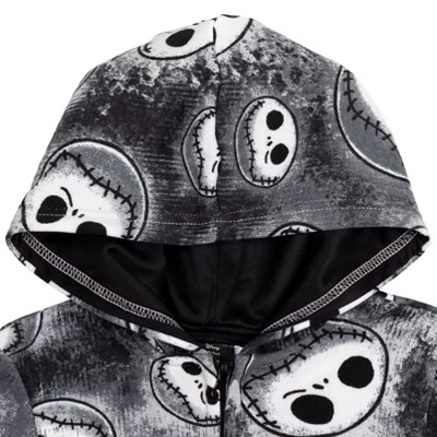 Disney Nightmare Before Christmas Jack Skellington Fleece Zip Up Hoodie Toddler - Image 2