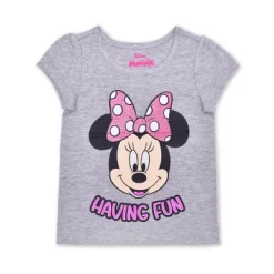 Disney Girls 3-Pack Minnie Mouse Having Fun Graphic Shirt, Zip Up Hoodie And Legging Pant Set For Kids