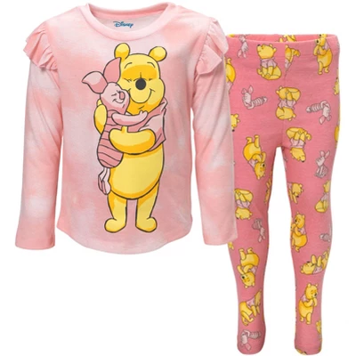 Disney Winnie The Pooh Baby Girls Pullover Fleece Sweatshirt And Leggings Outfit Set Infant - Image 7