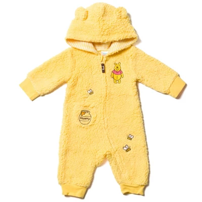 Disney Winnie The Pooh Baby Zip Up Costume Coverall Newborn To Infant - Image 9