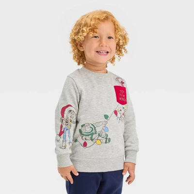 Toddler Boys' Disney Printed Sweatshirt - Gray - Image 3
