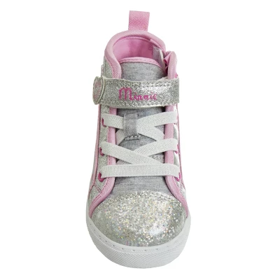 Disney Minnie Mouse Girls Light Up Canvas Sneakers. (Toddler/Little Kids). - Image 3