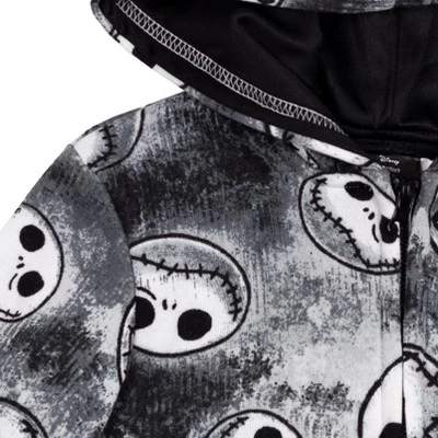 Disney Nightmare Before Christmas Jack Skellington Fleece Zip Up Hoodie Toddler - Image 4