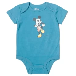 Disney Mickey Mouse Pluto Mickey Mouse Baby 4 Pack Snap Bodysuits Newborn To Infant