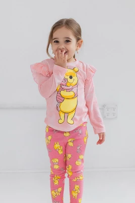 Disney Winnie The Pooh Baby Girls Pullover Fleece Sweatshirt And Leggings Outfit Set Infant