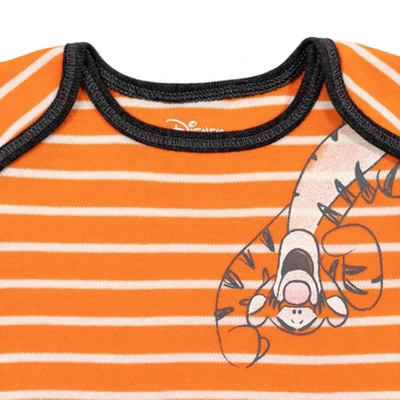 Disney Winnie The Pooh Tigger Tiger Pig 2 Pack Rompers Orange/Yellow - Image 6