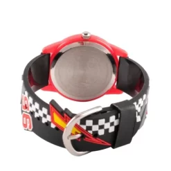 Boys' Disney Cars 3 Lightning McQueen Red Plastic Time Teacher Watch - Black