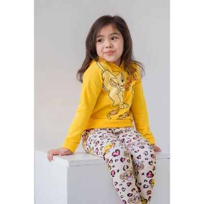 Disney Lion King Simba Baby Girls Fleece Pullover Hoodie & Leggings - Image 3