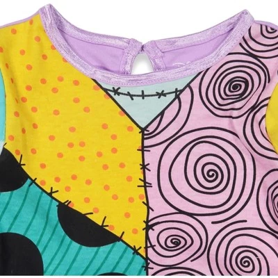 Disney Nightmare Before Christmas Sally Girls Cosplay Dress Tights And Headband 3 Piece Costume Set Newborn To Infant - Image 6