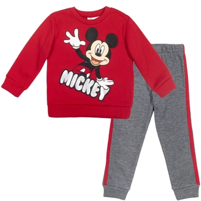 Disney Mickey Mouse Goofy Donald Duck Pluto Baby Fleece Pullover T-Shirt And Pants Infant - Image 7