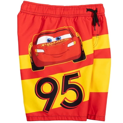 Disney Pixar Cars Lightning McQueen Rash Guard And Swim Trunks Outfit Set Toddler To Little Kid - Image 6