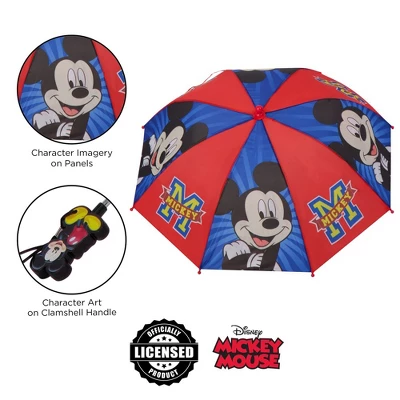 Disney Mickey Mouse Boys Umbrella And Raincoat Set, Kids Ages 2-5 - Image 5