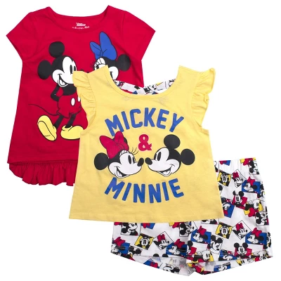 Disney Girl's 3-Pack Fancy Nancy Short Set With Tee, Tank Top And Print Shorts For Infants - Image 4