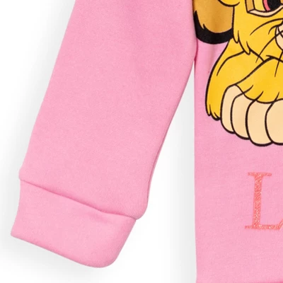 Disney Lion King Nala Simba Fleece Hoodie Pink - Image 6