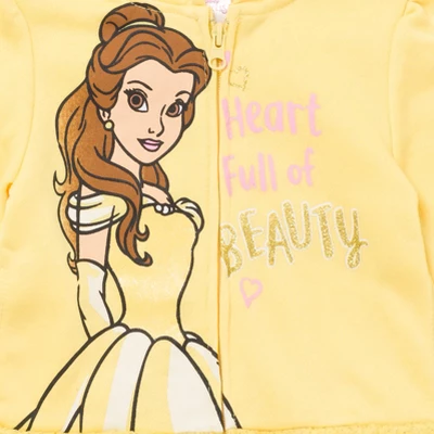 Disney Princess Moana Cindrella Ariel Belle Zip Up Hoodie Infant - Image 2