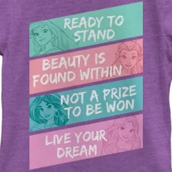 Girl's Disney Princess Motto T-Shirt