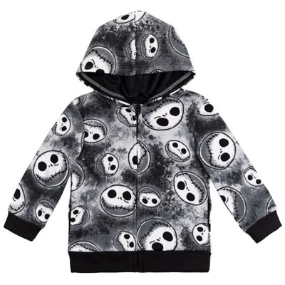 Disney Nightmare Before Christmas Jack Skellington Fleece Zip Up Hoodie Toddler - Image 8