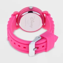 Girls' Disney Princess Plastic Time Teacher Silicon Strap Watch - Pink