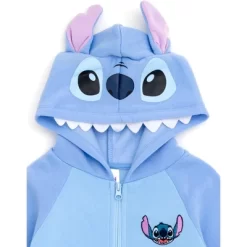 Disney Lilo & Stitch Girls French Terry Zip Up Cosplay Hoodie Little Kid To Big Kid