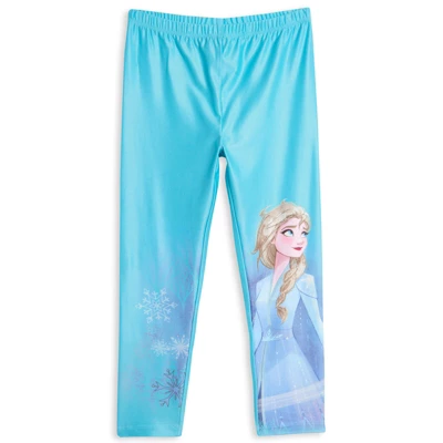 Disney Frozen Princess Anna Elsa Girls 3 Pack Leggings - Image 2