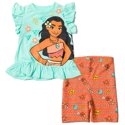 Disney Lion King Toy Story Moana Simba Nala Jessie Woody Girls T-Shirt & Bike Shorts Outfit Set Infant To Little Kid - Image 8