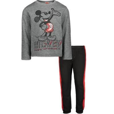 Disney Mickey Mouse Goofy Donald Duck Pluto Baby Fleece Pullover T-Shirt And Pants Infant - Image 12