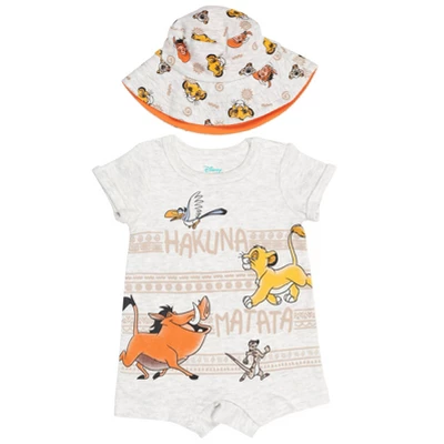 Disney Lion King,Mickey Mouse,Winnie The Pooh Simba Baby Romper And Sunhat Newborn To Infant - Image 13