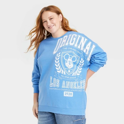 Women's Disney Original Mickey Graphic Sweatshirt - Blue - Image 4