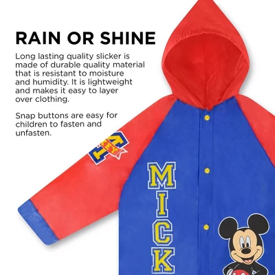 Disney Mickey Mouse Boys Umbrella And Raincoat Set, Kids Ages 2-5 - Image 2