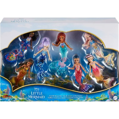 Disney Princess Disney The Little Mermaid Ariel And Sisters Small Doll Set With 7 Mermaid Dolls - Image 5