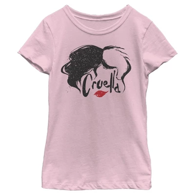 Disney Girl's Cruella Red Lips Logo T-Shirt - Image 3