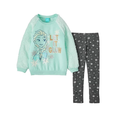 Disney Frozen Elsa Girls Fleece Sweatshirt & Pants - Image 11