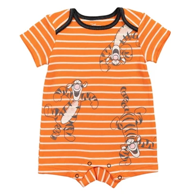 Disney Winnie The Pooh Tigger Tiger Pig 2 Pack Rompers Orange/Yellow - Image 2