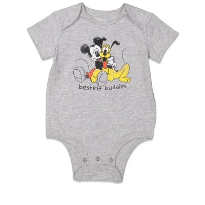 Disney Mickey Mouse 3 Pack Short Sleeve Bodysuits - Image 3