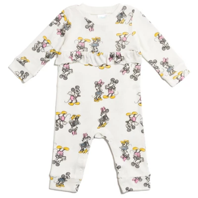 Disney Mickey Mouse Minnie Mouse Baby Girls Snap Sleep N' Play Coverall Newborn To Infant - Image 8