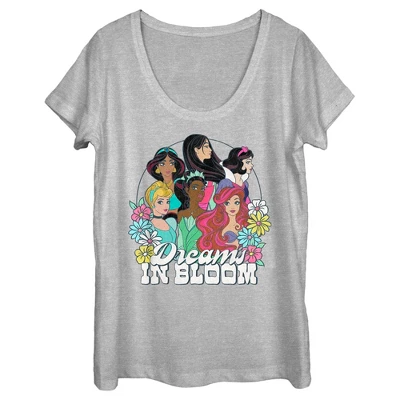 Women's Disney Princesses Dreams In Bloom Scoop Neck - Image 3