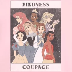 Junior's Disney Princesses Kindness And Courage Poster T-Shirt