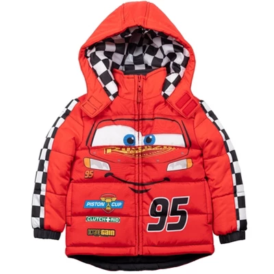 Disney Pixar Cars Lightning McQueen Winter Coat Puffer Jacket Little Kid - Image 3