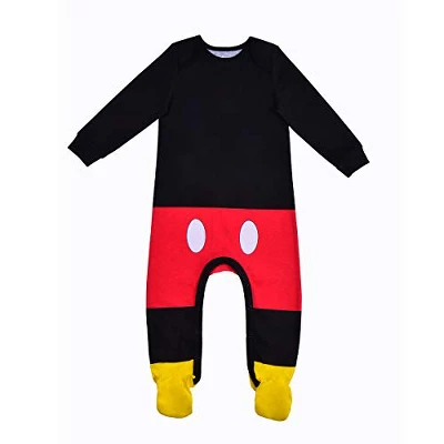 Disney Baby Boy's Mickey Mouse 2 Piece Graphic Printed Footed Bodysuit And Cap Bundle Set For Infant - Image 2