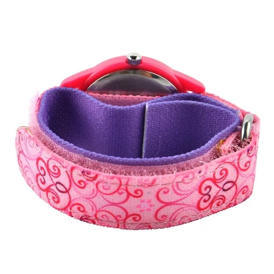 Girls' Disney Princess Belle Pink Plastic Time Teacher Watch - Pink - Image 2