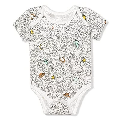 Disney Boy's 3-Pack Character Print Short Sleeve Bodysuit Creeper Set - Image 3