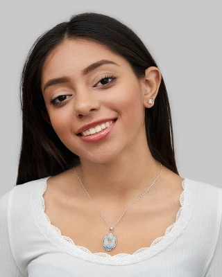 Disney Frozen Womens Elsa Necklace Jewelry - Frozen Gifts, 18'' - Image 2