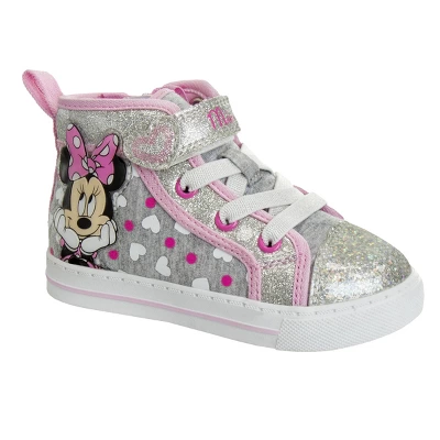 Disney Minnie Mouse Girls Light Up Canvas Sneakers. (Toddler/Little Kids). - Image 7