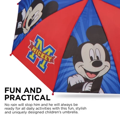 Disney Mickey Mouse Boys Umbrella And Raincoat Set, Kids Ages 2-5 - Image 3