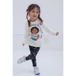 Disney Encanto Mirabel Luisa Isabela Girls Pullover Fleece Sweatshirt And Leggings Outfit Set Little Kid
