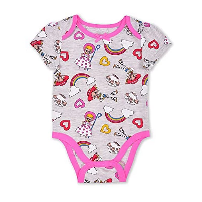 Disney Girl's 3-Pack Toy Story Character Print Baby Bodysuit Creeper Set For Infants - Image 3