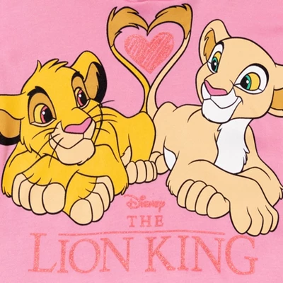 Disney Lion King Nala Simba Fleece Hoodie Pink - Image 2